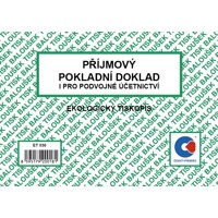 Příjmový pokladní doklad pro podvojné účetnictví A6 ET030 ks