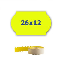 ETRL-26x12-yellow, Cenové etikety do kleští, 26mmx12mm, 900 ks, signální žluté